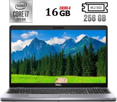 Ноутбук Dell Latitude 5511 / 15.6" (1920x1080) IPS / Intel Core i7-10850H (6 (12) ядер по 2.7 - 5.1 GHz) / 16 GB DDR4 / 256 GB SSD M.2 / Intel UHD Graphics / WebCam / USB 3.2 / HDMI / Windows 10 лицензия