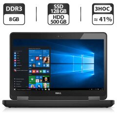 Ноутбук Dell Latitude E5540 / 15.6" (1366x768) TN / Intel Core i3-4030U (2 (4) ядра по 1.9 GHz) / 8 GB DDR3 / 128 GB SSD + 500 GB HDD / Intel HD Graphics 4400 / WebCam / DVD-ROM / Windows 10 Pro