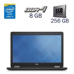 Ноутбук Dell Latitude E5570 / 15.6" (1366x768) TN / Intel Core i5-6300U (2 (4) ядра по 2.4 - 3.0 GHz) / 8 GB DDR4 / 256 GB SSD / Intel HD Graphics 520 / WebCam