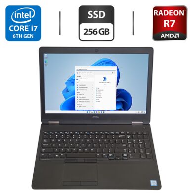 Ноутбук Dell Latitude E5570 / 15.6" (1920x1080) IPS / Intel Core i7-6820HQ (4 (8) ядра по 2.7 - 3.6 GHz) / 8 GB DDR4 / 256 GB SSD / AMD Radeon R7 M370, 2 GB GDDR5, 128-bit / WebCam Ноутбук Dell Latitude E5570 / 15.6" (1920x1080) IPS / Intel Core i7-6820HQ (4 (8) ядра по 2.7 - 3.6 GHz) / 8 GB DDR4 / 256 GB SSD / AMD Radeon R7 M370, 2 GB GDDR5, 128-bit / WebCam