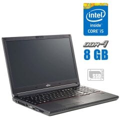 Ноутбук Fujitsu LifeBook E557 / 15.6" (1920x1080) TN / Intel Core i5-7200U (2 (4) ядра по 2.5 - 3.1 GHz) / 8 GB DDR4 / 240 GB SSD / Intel HD Graphics 620 / WebCam