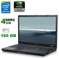 Ноутбук HP Compaq 8710p / 17" (1440x900) TN / Intel Core 2 Duo T7300 (2 ядра по 2.0 GHz) / 4 GB DDR2 (2x 2GB) / 160 GB HDD / nVidia Quadro NVS 320M, 256 MB GDDR3, 128-bit / DVD-RW + Беспроводная мышь