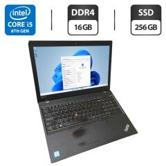 Ноутбук Lenovo ThinkPad L580 / 15.6" (1920x1080) IPS / Intel Core i5-8250U (4 (8) ядра по 1.6 - 3.4 GHz) / 16 GB DDR4 / 256 GB SSD / Intel UHD Graphics 620 / WebCam