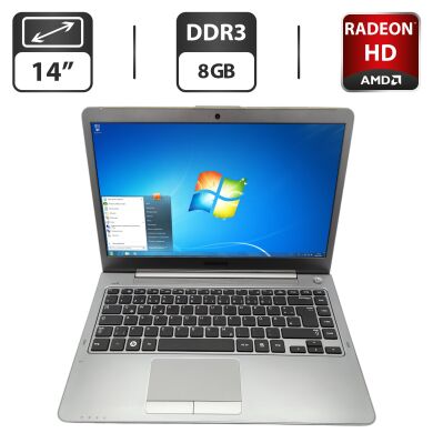 Ноутбук Samsung NP535U / 14" (1366x768) TN / AMD A6-4455M (2 (4) ядра по 2.1 - 2.6 GHz) / 8 GB DDR3 / 500 GB HDD / AMD Radeon HD 7550M, 1 GB GDDR3, 64-bit / WebCam