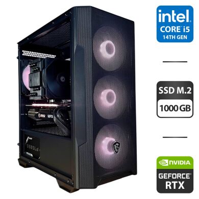 Сборка под заказ: компьютер MSI MAG Forge M100R Black Tower / Intel Core i5-14600KF (14 (20) ядер по 2.6 - 5.3 GHz) / 32 GB DDR5 / 1000 GB SSD M.2 / nVidia GeForce RTX 3060 Ti, 8 GB GDDR6, 256-bit / 750W Сборка под заказ: компьютер MSI MAG Forge M100R Black Tower / Intel Core i5-14600KF (14 (20) ядер по 2.6 - 5.3 GHz) / 32 GB DDR5 / 1000 GB SSD M.2 / nVidia GeForce RTX 3060 Ti, 8 GB GDDR6, 256-bit / 750W