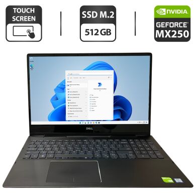 Ультрабук-трансформер Dell Inspiron 7590 / 15.6" (3840x2160) IPS Touch / Intel Core i7-8565U (4 (8) ядра по 1.8 - 4.6 GHz) / 16 GB DDR4 / 512 GB SSD M.2 / nVidia GeForce MX250, 2 GB GDDR5, 64-bit / WebCam Ультрабук-трансформер Dell Inspiron 7590 / 15.6" (3840x2160) IPS Touch / Intel Core i7-8565U (4 (8) ядра по 1.8 - 4.6 GHz) / 16 GB DDR4 / 512 GB SSD M.2 / nVidia GeForce MX250, 2 GB GDDR5, 64-bit / WebCam