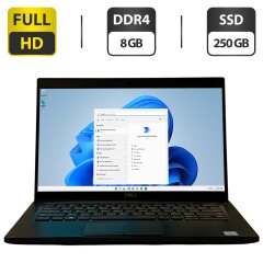 Ультрабук Dell Latitude 7390 / 13.3" (1920x1080) IPS / Intel Core i5-8250U (4 (8) ядра по 1.6 - 3.4 GHz) / 8 GB DDR4 / 250 GB SSD / Intel UHD Graphics 620 / WebCam / Windows 11 Pro