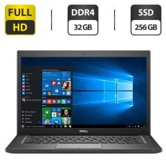 Ультрабук Dell Latitude 7490 / 14" (1920x1080) IPS / Intel Core i7-8650U (4 (8) ядра по 1.9 - 4.2 GHz) / 32 GB DDR4 / 256 GB SSD / Intel UHD Graphics 620 / WebCam / HDMI / Windows 10 Pro