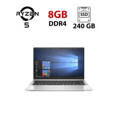 Ультрабук HP EliteBook 845 G8 / 14" (1920x1080) IPS / AMD Ryzen 5 Pro 5650U (6 (12) ядер по 2.3 - 4.2 GHz) / 8 GB DDR4 / 240 GB SSD / AMD Radeon Vega 7 / WebCam