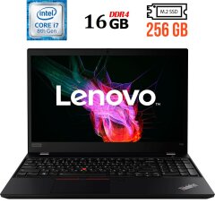 Ультрабук Lenovo ThinkPad T590 / 15.6" (1920x1080) IPS / Intel Core i7-8665U (4 (8) ядра по 1.9 - 4.8 GHz) / 16 GB DDR4 / 256 GB SSD M.2 / Intel UHD Graphics 620 / WebCam / HDMI