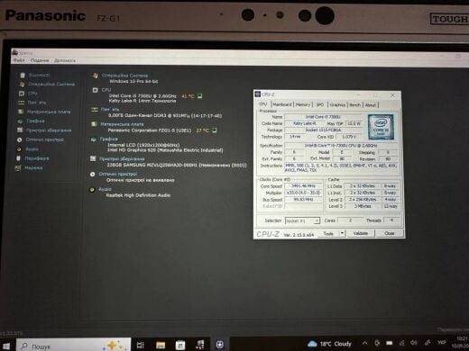 Захищений планшет Panasonic Toughpad FZ-G1 / 10.1" (1920x1200) IPS Touch / Intel Core i5-7300U (2 (4) ядра по 2.6 - 3.5 GHz) / 8 GB DDR3 / 256 GB SSD / Intel HD Graphics 620 / WebCam / Win 11 Pro