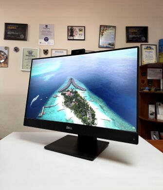 Моноблок Dell OptiPlex 7460 All-in-One / 24" (1920x1080) IPS Touch / Intel Core i3-8100 (4 ядра по 3.6 GHz) / 16 GB DDR4 / 256 GB SSD M.2 / nVidia GeForce GTX 1050, 4 GB GDDR5, 128-bit Моноблок Dell OptiPlex 7460 All-in-One / 24" (1920x1080) IPS Touch / Intel Core i3-8100 (4 ядра по 3.6 GHz) / 16 GB DDR4 / 256 GB SSD M.2 / nVidia GeForce GTX 1050, 4 GB GDDR5, 128-bit