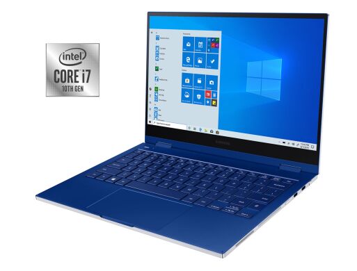 Ультрабук-трансформер Б-класс Samsung Galaxy Book Flex NP950QCG Blue / 15.6" (1920x1080) IPS / Intel Core i7-1065G7 (4 (8) ядра по 1.3 - 3.9 GHz) / 12 GB DDR4 / 512 GB SSD / Intel Iris Plus Graphics / WebCam