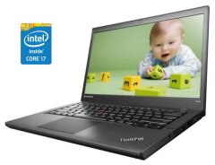 Ультрабук Б-клас Lenovo ThinkPad T440 / 14" (1600x900) TN / Intel Core i7-4600M (2 (4) ядра по 2.9 - 3.6 GHz) / 8 GB DDR3 / 240 GB SSD / Intel HD Graphics 4400 / WebCam / Win 10 Pro