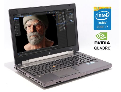 Мобільна робоча станція Б-клас HP EliteBook 8570W / 15.6" (1920x1080) TN / Intel Core i7-3740QM (4 (8) ядра по 2.7 - 3.7 GHz) / 8 GB DDR3 / 256 GB SSD / nVidia Quadro K2000M, 2 GB GDDR3, 128-bit / DVD-ROM / Win 10 Pro