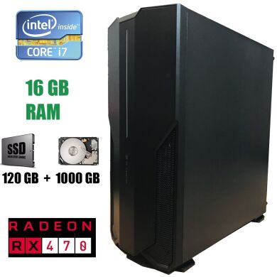 2E Gaming Fortis NEW / NEW Intel Core i7-4770 (4(8) ядра по 3.4 - 3.9 GHz) / 16 GB DDR3 / NEW 120 GB SSD+1 TB HDD / Radeon RX 470 4 GB GDDR5 / NEW БП DEPCOOL 80+ 600W 