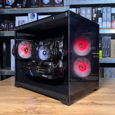 Сборка под заказ: игровой ПК Gamdias Aura GC10M ARGB Black Tower / AMD Ryzen 5 5600 (6 (12) ядер по 3.5 - 4.4 GHz) / 16 GB DDR4 / 512 GB SSD M.2 / AMD Radeon RX 5700, 8 GB GDDR6, 256-bit / 550W