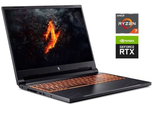 Ігровий ноутбук Acer Nitro V 16 ANV16-41-R3F3 / 16" (1920x1200) IPS / AMD Ryzen 7 8845HS (8 (16) ядер по 3.8 - 5.1 GHz) / 16 GB DDR5 / 512 GB SSD / nVidia GeForce RTX 4060, 8 GB GDDR6, 128-bit / WebCam