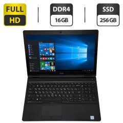 Ноутбук Б-класс Dell Latitude 5580 / 15.6" (1920x1080) TN / Intel Core i5-6300U (2 (4) ядра по 2.4 - 3.0 GHz) / 16 GB DDR4 / 256 GB SSD / Intel HD Graphics 520 / WebCam / Windows 10 Pro