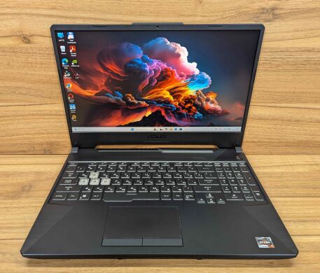 Игровой ноутбук Asus TUF 506QE / 15.6" (1920x1080) IPS / AMD Ryzen 7 5800H (8 (16) ядер по 3.2 - 4.4 GHz) / 16 GB DDR4 / 1000 GB SSD / nVidia GeForce RTX 3050 Ti, 4 GB GDDR6, 128-bit / WebCam / Windows 11