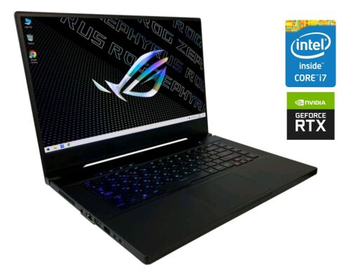 Ігровий ноутбук Б-клас Asus ROG Zephyrus GU502GV / 15.6" (1920x1080) IPS / Intel Core i7-9750H (6 (12) ядер по 2.6 - 4.5 GHz) / 16 GB DDR4 / 1000 GB SSD / nVidia GeForce RTX 2060, 6 GB GDDR6, 192-bit / WebCam