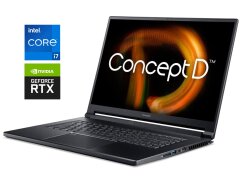 Ігровий ноутбук Acer ConceptD 5 CN516-72G / 16" (3072x1920) IPS / Intel Core i7-11800H (8 (16) ядер по 1.9 - 4.6 GHz) / 16 GB DDR4 / 1000 GB SSD NVMe / nVidia GeForce RTX 3060, 6 GB GDDR6, 192-bit / WebCam