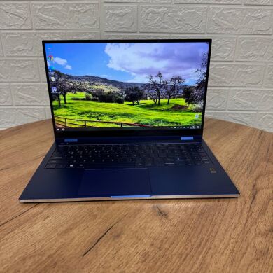 Ультрабук-трансформер Б-класс Samsung Galaxy Book Flex NP950QCG Blue / 15.6" (1920x1080) IPS / Intel Core i7-1065G7 (4 (8) ядра по 1.3 - 3.9 GHz) / 12 GB DDR4 / 512 GB SSD / Intel Iris Plus Graphics / WebCam
