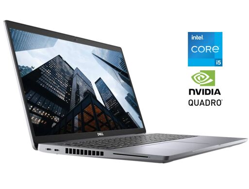 Мобільна робоча станція Б-клас Dell Precision 3560 / 15.6" (1920x1080) IPS / Intel Core i5-1145G7 (4 (8) ядра по 2.6 - 4.4 GHz) / 32 GB DDR4 / 256 GB SSD / nVidia Quadro T500, 4 GB GDDR6, 64-bit / WebCam