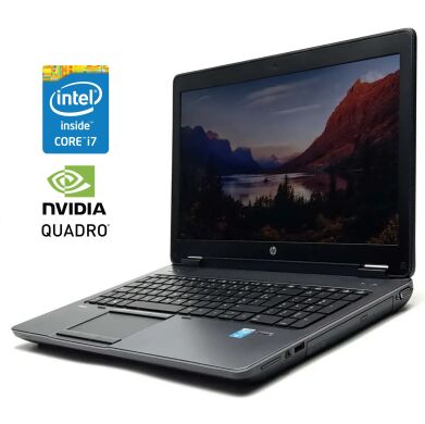 Мобільна робоча станція HP ZBook 15 G2 / 15.6" (1920x1080) IPS / Intel Core i7-4910MQ (4 (8) ядра по 2.9 - 3.9 GHz) / 16 GB DDR3 / 256 GB SSD / nVidia Quadro K2100M, 2 GB GDDR5, 128-bit / WebCam / DVD-RW / Win 10 Pro
