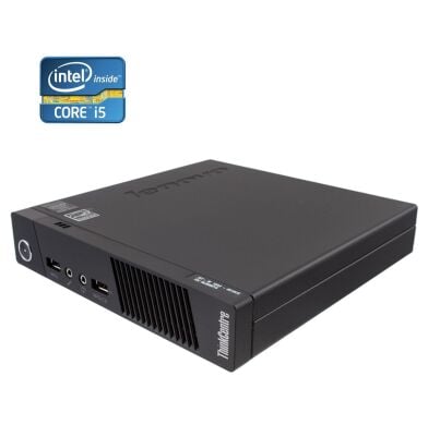 Неттоп Б-класс Lenovo ThinkCentre M93p Tiny USFF / Intel Core i5-4570S (4 ядра по 2.9 - 3.6 GHz) / 16 GB DDR3 / 240 GB SSD / Intel HD Graphics 4600 / Блок питания в комплекте