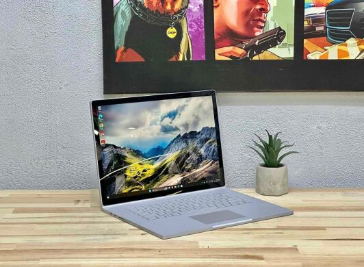 Ігровий ультрабук-трансформер Microsoft Surface Book 2 / 15.0" (3240x2160) IPS Touch / Intel Core i7-8650U (4 (8) ядра по 1.9 - 4.2 GHz) / 16 GB DDR4 / 256 GB SSD / nVidia GeForce GTX 1060, 6 GB GDDR5, 192-bit / WebCam / Win 11 Pro