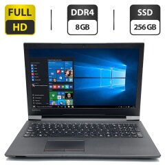 Ноутбук Б-класс Lenovo IdeaPad V110-15IKB / 15.6" (1920x1080) TN / Intel Core i5-7200U (2 (4) ядра по 2.5 - 3.1 GHz) / 8 GB DDR4 / 256 GB SSD / Intel HD Graphics 620 / WebCam / DVD-ROM / Win 10 Pro