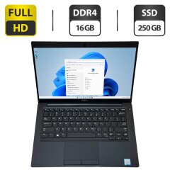 Ультрабук Dell Latitude 7390 / 13.3" (1920x1080) IPS / Intel Core i5-8250U (4 (8) ядра по 1.6 - 3.4 GHz) / 16 GB DDR4 / 250 GB SSD / Intel UHD Graphics 620 / WebCam / Windows 11 Pro