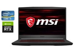 Ігровий ноутбук MSI GF65 / 15.6" (1920x1080) IPS / Intel Core i5-9300H (4 (8) ядра по 2.4 - 4.1 GHz) / 16 GB DDR4 / 512 GB SSD / nVidia GeForce RTX 2060, 6 GB GDDR6, 192-bit / WebCam / Win 11 + бездротова миша