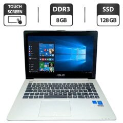 Ноутбук Asus S451L / 14" (1366x768) TN Touch / Intel Core i5-4200U (2 (4) ядра по 1.6 - 2.6 GHz) / 8 GB DDR3 / 128 GB SSD / Intel HD Graphics 4400 / WebCam