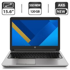Ноутбук HP ProBook 655 G1 / 15.6" (1366x768) TN / AMD A6-5350M (2 ядра по 2.9 - 3.5 GHz) / 4 GB DDR3 / 120 GB SSD NEW / AMD Radeon HD 8450G Graphics / DVD-ROM / АКБ NEW / Windows 10 Pro
