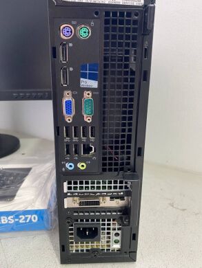 Комплект ПК: компьютер Dell OptiPlex 7020 SFF / Intel Core i5-4590 (4 ядра по 3.3 - 3.7 GHz) / 8 GB DDR3 / 240 GB SSD / AMD Radeon R5 240, 1 GB GDDR3, 64-bit / DVD-ROM + Монитор Б-класс LG 23MB35PY-B / 23" (1920x1080) IPS + Клавиатура, мышка, кабели