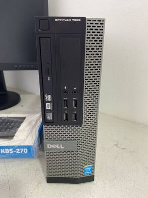 Комплект ПК: компьютер Dell OptiPlex 7020 SFF / Intel Core i5-4590 (4 ядра по 3.3 - 3.7 GHz) / 8 GB DDR3 / 240 GB SSD / AMD Radeon R5 240, 1 GB GDDR3, 64-bit / DVD-ROM + Монитор Б-класс LG 23MB35PY-B / 23" (1920x1080) IPS + Клавиатура, мышка, кабели