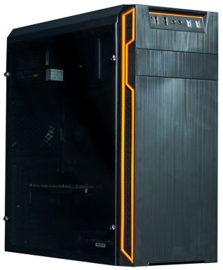 Frontier HAN SOLO orange MT / AMD Ryzen™ 5 1400 (4 (8) ядра по 3.2 - 3.4 GHz) / 8 GB DDR4 / 1000 GB HDD / nVidia GeForce GTX 1050 Ti (4 GB GDDR5 128 bit) / 500 W