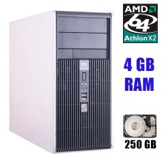 HP dc5850 Tower / AMD Athlon 64 X2 5000 (2 ядра по 2.2GHz) / 4GB DDR2 / 250GB HDD