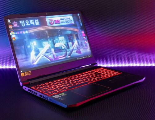 Игровой ноутбук Acer Nitro 5 / 15.6" (1920x1080) IPS / Intel Core i5-10300H (4 (8) ядра по 2.5 - 4.5 GHz) / 8 GB DDR4 / 240 GB SSD M.2 / nVidia GeForce RTX 3050, 4 GB GDDR6, 128-bit / WebCam / HDMI