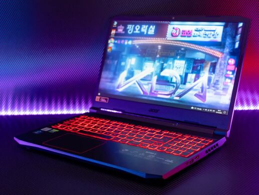 Игровой ноутбук Acer Nitro 5 / 15.6" (1920x1080) IPS / Intel Core i5-10300H (4 (8) ядра по 2.5 - 4.5 GHz) / 8 GB DDR4 / 240 GB SSD M.2 / nVidia GeForce RTX 3050, 4 GB GDDR6, 128-bit / WebCam / HDMI