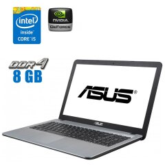 Игровой ноутбук Asus F540U / 15.6" (1920x1080) TN / Intel Core i5-8250U (4 (8) ядра по 1.6 - 3.4 GHz) / 8 GB DDR4 / 1000 GB HDD / nVidia GeForce MX110, 2 GB GDDR5, 64-bit / WebCam
