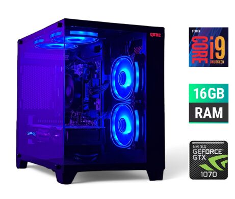 Ігровий ПК Gaming PC Tower / Intel Core i9-9900K (8 (16) ядер по 3.6 - 5.0 GHz) / 16 GB DDR4 / 500 GB SSD / nVidia GeForce GTX 1070, 8 GB GDDR5, 256-bit