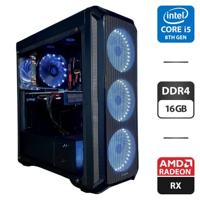 Игровой ПК Zalman i3 Black Tower / Intel Core i5-8400 (6 ядер по 2.8 - 4.0 GHz) / 16 GB DDR4 / 250 GB SSD / AMD Radeon RX 580, 8 GB GDDR5, 256-bit / 750W Игровой ПК Zalman i3 Black Tower / Intel Core i5-8400 (6 ядер по 2.8 - 4.0 GHz) / 16 GB DDR4 / 250 GB SSD / AMD Radeon RX 580, 8 GB GDDR5, 256-bit / 750W