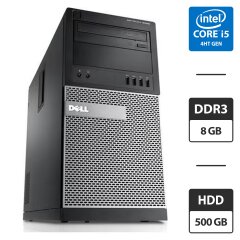 Компьютер Dell OptiPlex 7020 Tower / Intel Core i5-4590 (4 ядра по 3.3 - 3.7 GHz) / 8 GB DDR3 / 500 GB HDD / Intel HD Graphics 4600 / DisplayPort / VGA / DVD-ROM