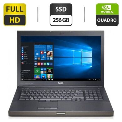 Мобільна робоча станція Б-клас Dell Precision M4600 / 15.6" (1920x1080) TN / Intel Core i7-2760QM (4 (8) ядра по 2.4 - 3.5 GHz) / 8 GB DDR3 / 256 GB SSD / nVidia Quadro 2000M, 2 GB GDDR3, 128-bit / WebCam / VGA