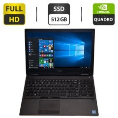 Мобільна робоча станція Dell Precision 3561 / 15.6" (1920x1080) IPS / Intel Core i7-11800H (8 (16) ядра по 4.6 GHz) / 16 GB DDR4 / 512 GB SSD / nVidia Quadro T1200, 4 GB GDDR6, 128-bit / WebCam