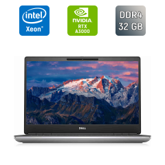 Мобильная рабочая станция Dell Precision 7560 / 15.6" (3840x2160) IPS / Intel Xeon W-11855M (6 (12) ядер по 3.2 - 4.9 GHz) / 32 GB DDR4 / 512 GB SSD / nVidia RTX A3000, 6 GB GDDR6, 192-bit / WebCam / Windows 11