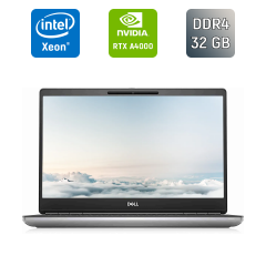 Мобільна робоча станція Dell Precision 7560 / 15.6" (3840x2160) IPS / Intel Xeon W-11855M (6 (12) ядер по 3.2 - 4.9 GHz) / 32 GB DDR4 / 512 GB SSD / nVidia RTX A4000, 8 GB GDDR6, 256-bit / WebCam / Windows 11